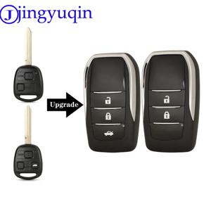KEYYOU 1PCS Toyota Yaris Carina Corolla Avensis 접이식 Flid Key Toy43 블레이드 용 수정 된 원격 자동차 키 쉘 케이스