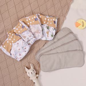 세척 가능한 친환경 포켓 천 기저귀, 방수 아기 천, 3-15kg, 4 개 내부, 4 개