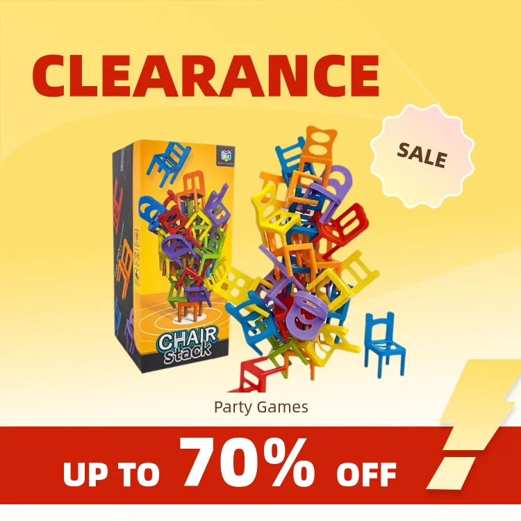 Clearance_24-42pc 어린이 퍼즐 접이식 의자 장난감 부모-자식 대화 형 게임 어린이 의자 스택 파티 게임 juego social