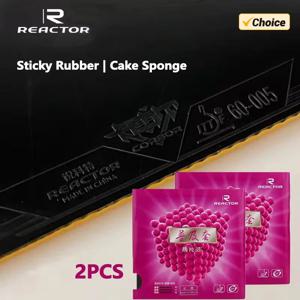 원래 Reactor Cabol 2PC 탁구 고무 케이크 스폰지 스틱 탁구 고무 탁구 훈련을위한 인기있는 고무