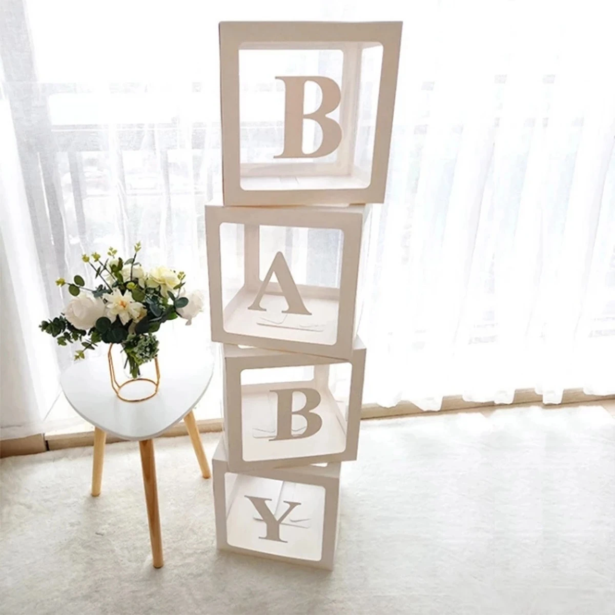 27/25cm 사용자 정의 투명 편지 상자 A-Z 베이비 샤워 소녀 1 생일 파티 장식 어린이 웨딩 생일 풍선 DIY 상자