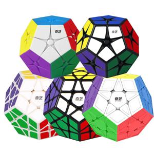 [Picube] QiYi 2x2 3x3 Megaminx Qiheng 번들 세트 스티커없는 검은 색 스티커 스피드 큐브 교육용 베이비 키즈 퍼즐 완구