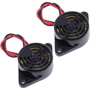 2 PCS 피에조 버저, Icstation 버저 경보 12V 전자 경고음 버저 100dB 피에조 경보 사이렌 오토바이 용 연속 사운드