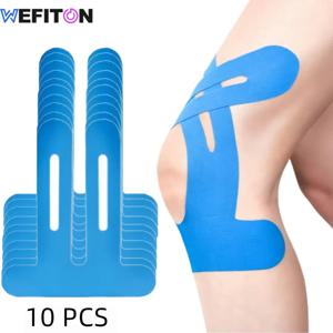 무릎용 10PCS 운동 요법 테이프, 방수 및 탄성, 통기성 무릎 테이프, 운동 테이프는 달리기를 위한 지원 및 안정성을 제공합니다.