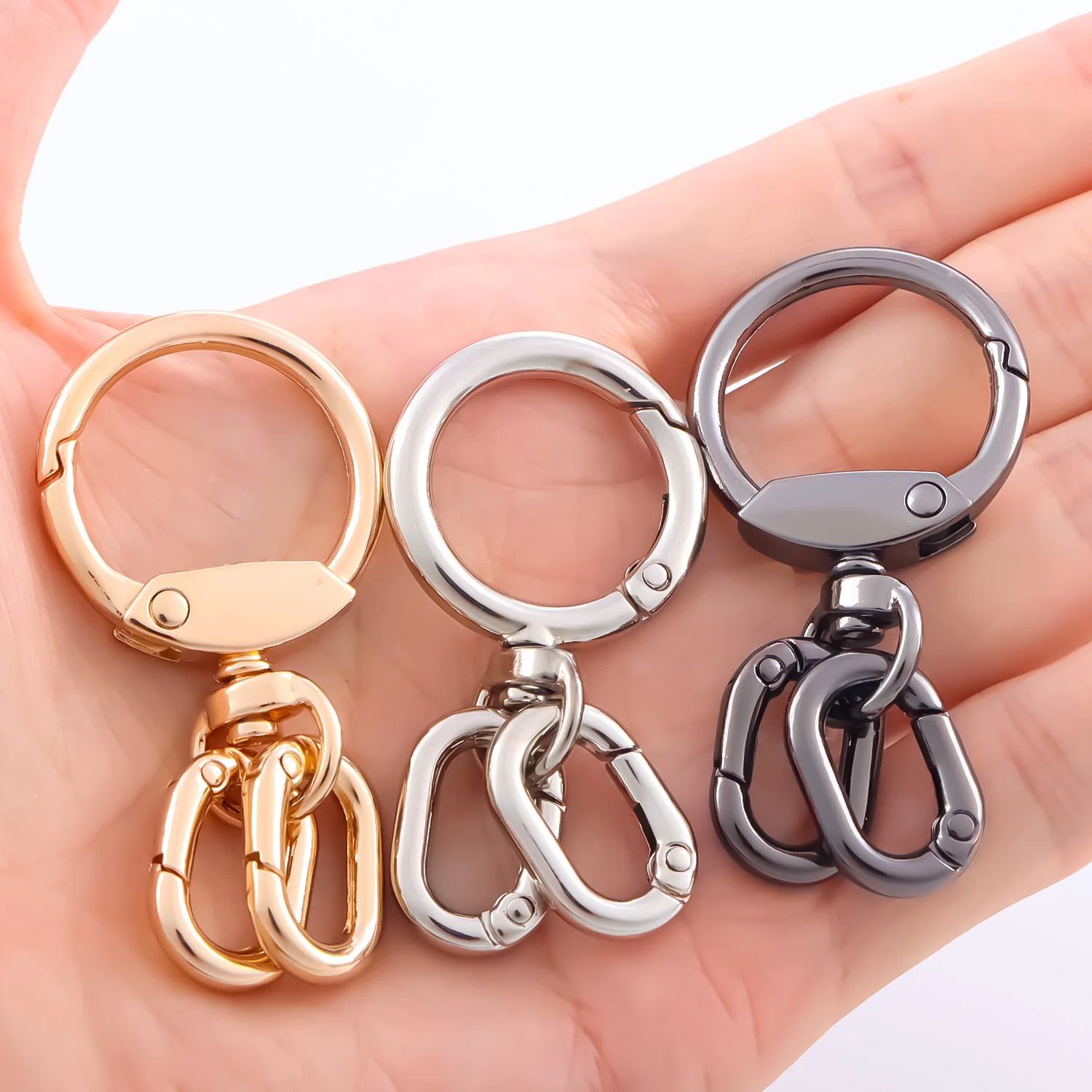 2 PCS 회전 걸쇠 클립, 금속 랍스터 클로 걸쇠, 키 체인 만들기, DIY 공예에 대 한 키 링과 회전 걸쇠