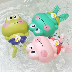 아기 0-12M 및 유아용 바람 업 수영 개구리 목욕 장난감, 배터리 없음 금형 프리 ABS 몬테소리 물 장난감, 수영장 파티 호의