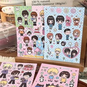 Scrapbooking을위한 애니메이션 캐릭터 스티커 Kawaii 캐릭터 스티커 Diy 전화 수하물 오토바이 노트북 가방 데칼 스티커
