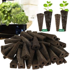 50/100Pcs 씨앗 성장 스폰지 교체 루트 수경법 실내 정원 시스템 스폰지 물 흡수성 성장 포드 키트