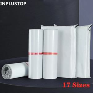 INPLUSTOP 새로운 회색 흰색 메일 익스프레스 가방 Ploy 불투명 봉투 보관 택배 가방 메일 링 가방 인감 택배 가방 다양한 크기