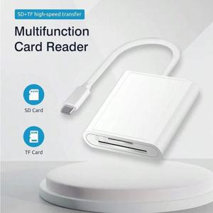 유형 C Lightning SD TF 메모리 카드 리더 어댑터iphone 16 용 데이터 변환기 Samsung Huawei XiaoMi 인스턴트 플러그 앤 플레이 ﻿