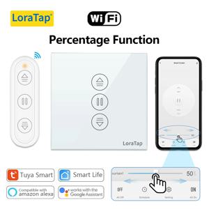 Tuya Smart Life 원격 제어 기능이 있는 전동 블라인드용 EU WiFi 롤러 셔터 커튼 스위치 Google 홈 Aelxa Echo Smart Home