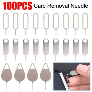 100-1PCS 금속 꺼내기 Sim 카드 트레이 아이폰 14 13에 대 한 오픈 핀 키 도구 SamSung Xiaomi Apple IPad 태블릿 범용 제거 바늘