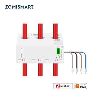 Zemismart Zigbee 스마트 에너지 미터 3 상 4 선 전력 모니터 센서 Zigbee 2MQTT 홈 어시스턴트 제어 208V 415V
