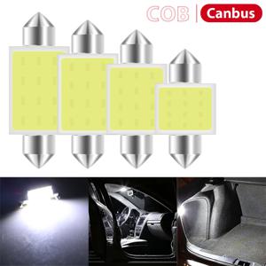 2Pcs C5W C10W 돔 전구 31mm 36mm 39mm 41mm 꽃줄 COB LED 자동차 인테리어 독서 램프 통관 번호판 라이트 화이트
