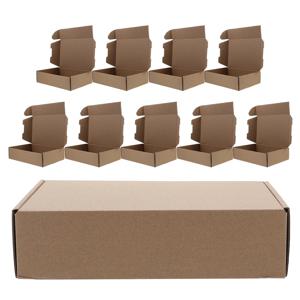 10Pcs 크래프트 종이 포장 상자 트리플 레이어 메일 링 카톤 배송 컨테이너 골판지 케이스 브라운 메일러 BoxMailers