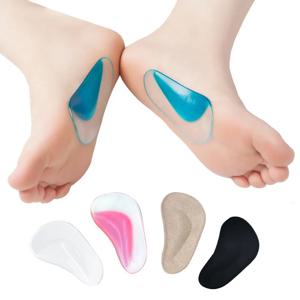 1 쌍 전문 깔창 신발 침대 플랫 깔창 실리콘 발 뒤꿈치 여성 X 다리 남성용 젤 깔창