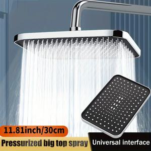 새로운 30cm 대형 고압 오버 헤드 레인 샤워 헤드 대형 흐름 부스터 레인 샤워 헤드 360 °   회전 절수