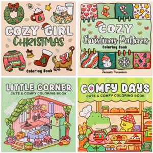 UYEE COZY GIRL 편안한 순간의 색칠하기 책 휴식을 위한 교육용 낙서 책 사랑스럽고 소름 끼치는 생물들