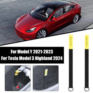 Tesla Model3/Y 용 2pcs 뒷문 비상 안전 당김 로프 기계식 스위치 핸들 비상 풀러 버튼 자동차 액세서리