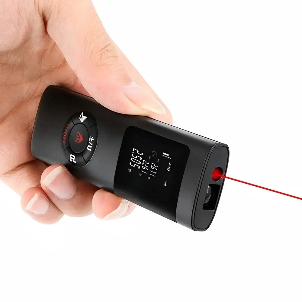 40M/60M 미니 스마트 레이저 거리 측정기 적외선 거리 측정기 USB 충전식 휴대용 휴대용 레이저 거리 측정기 도구