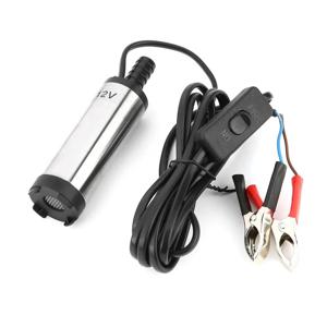 12V/24V DC 연료 이송 펌프 디젤 오일 물 침수 전기 모터 자동차 캠핑 낚시 얼룩 스틸 쉘 휴대용