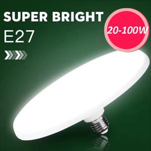 UFO LED 전구 가정용 에너지 절약 램프, 실내 조명, 천장 램프, 차고 조명, 220V E27 기본 조명, 20W, 30W, 40W, 60W, 100W