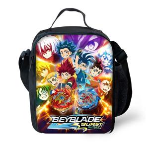 어린이 절연 애니메이션 Beyblades 소년과 소녀 학생을위한 대용량 가방 야외 피크닉 Resuable 열 쿨러 도시락 상자