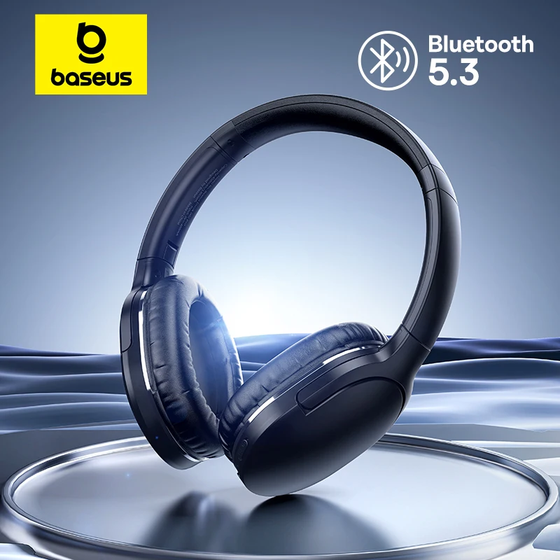 Baseus D02 Pro 무선 헤드폰 Bluetooth 이어폰 5.3 접이식 헤드셋 스포츠 오버 이어 헤드폰 게임용 Bluetooth 이어 버드