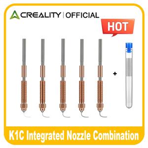 Creality K1C 노즐 유니콘 퀵 스왑 0.2/0.4/0.6/0.8/1.0mm 노즐 키트 K1 SE/Ender 3 V3/V3 Plus용 구리 합금 및 경화 강철