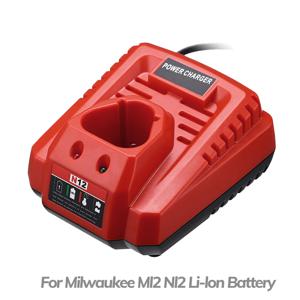 밀워키 M12 N12 리튬 이온 배터리 3A 고속 충전 교체용 배터리 충전기 48-11-2401 48-11-2402 C12B C12BX