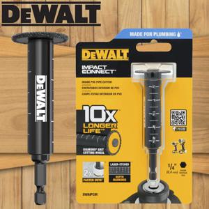 DEWALT DWAIPCIR 충격 연결 내부 절단 도구 액세서리 부품 34MM PVC 파이프 커터용 스케일 포함