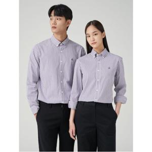 남녀공용 플레인 스트라이프 셔츠 퍼플 BC3764E02U