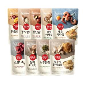 햇반죽 420g 9개 모음(단호박+동지팥죽+통단팥죽+버섯야채죽+새우계란죽+소고기죽+들깨버섯죽+녹두닭죽+누룽지닭백숙죽)