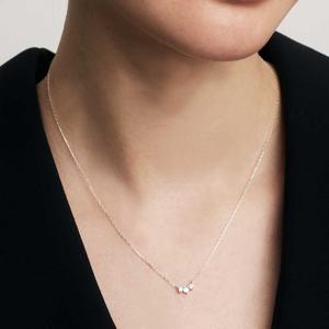 [sv925] brilliant triple cubic necklace