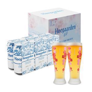 [한정수량] 호가든 0.0 벚꽃패키지 500ml X 8캔(+벚꽃변온잔2개) 논알콜 무알콜맥주맛