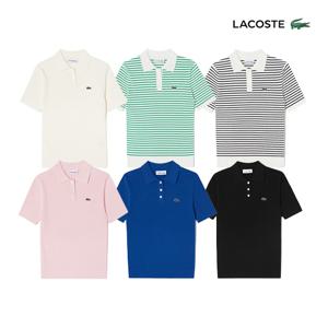 12.[안유진 착용] 여성 케이블 반팔 폴로 스웨터 PF597E-55G 6종 택1