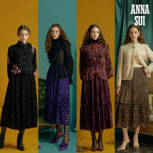 [최초가 99000원] ANNA SUI 벨벳 번아웃 스커트 1종