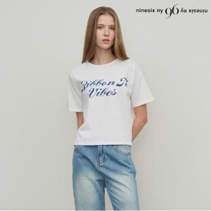 정상가:39,000원 | 리본 크롭 반팔 티셔츠 (NP1LW017L0)