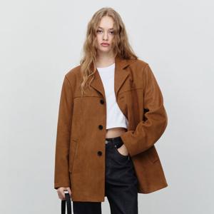던스트 UNISEX VEGAN SUEDE HALF JACKET CAMEL_UDJA5A108CM