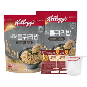 100% 통귀리밥 즉석밥 500g x 2개 + 시리얼 60g + 계량컵