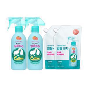 (10%적립)온더바디 코튼풋 발을씻자 풋샴푸 자몽 385ml 2개+리필 500ml 2개