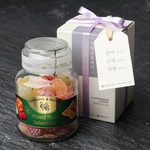 선물케이스포장 캐빈디쉬 하비 과일맛 병사탕 300g (병)