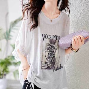 쟈스민[6052]-시폰 반팔 셔츠