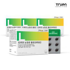 [트루엔] 플로라루테인 아스타잔틴 눈 건강 피로 개선 60캡슐, 4박스 (증정  쇼핑백(대) 1개 + 레몬즙 1개)