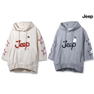 Jeep [지프] JP2THF031 (여성) 빈티지 7부 후드티셔츠