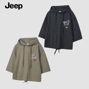 지프 [Jeep] 2024 S S (여성) P2THF032 루즈핏 7부 독수리 후드티셔츠