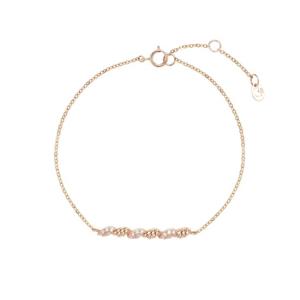 14K 핑크골드 웨프트 웨이빙 팔찌TBTK4P00905M