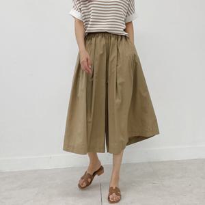 [어반프랑] 제니 바스락 핀턱 와이드 면 a라인 롱치마바지