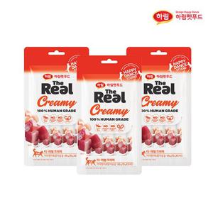 [하림펫푸드] 더리얼 크리미 가다랑어&닭가슴살 50g x 3