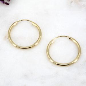 14K골드 1.8CM 민자 후프링귀걸이 파이프링